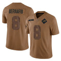 Ncoe B.Bills #8 Terrel Bernard Player Brown Salute To Service Limited Stitched Jerseys