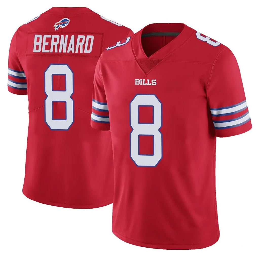 Ncoe B.Bills #8 Terrel Bernard Player Red Vapor Untouchable Limited Stitched Jerseys