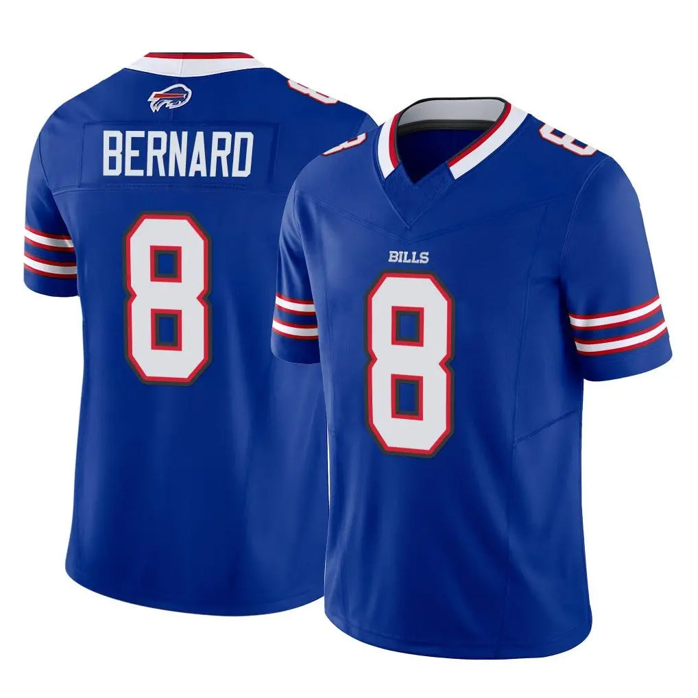 Ncoe B.Bills #8 Terrel Bernard Player Royal Vapor F.U.S.E. Limited Home Game Stitched Jerseys