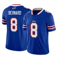 Ncoe B.Bills #8 Terrel Bernard Player Royal Vapor F.U.S.E. Limited Home Game Stitched Jerseys