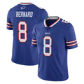 Ncoe B.Bills #8 Terrel Bernard Player Royal Vapor Untouchable Limited Stitched Jerseys