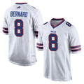 Ncoe B.Bills #8 Terrel Bernard Player White Home Game Stitched Jerseys