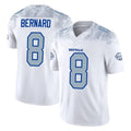 Ncoe B.Bills #8 Terrel Bernard Player White Rivalries Collection Limited Game Stitched Jerseys