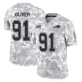 Ncoe B.Bills #91 Ed Oliver Player Arctic Camo Salute to Service Limited Game Stitched Jerseys