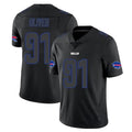 Ncoe B.Bills #91 Ed Oliver Player Black Impact Limited Home Game Stitched Jerseys