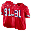 Ncoe B.Bills #91 Ed Oliver Player Red Home Game Stitched Jerseys