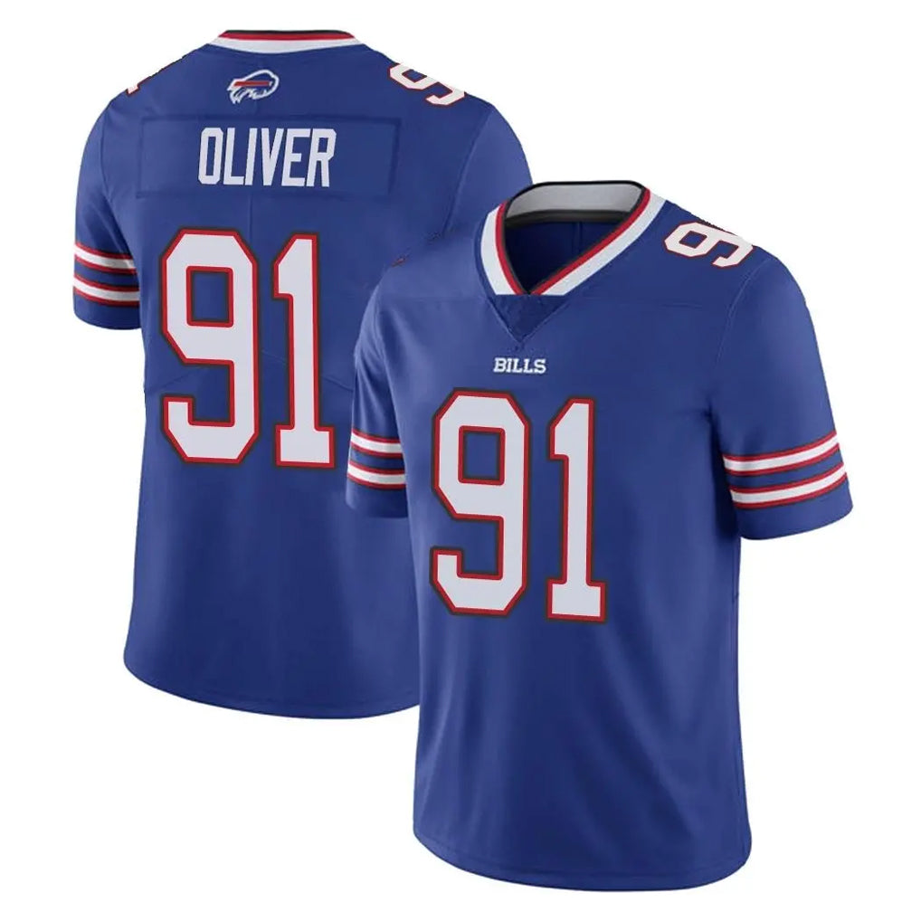 Ncoe B.Bills #91 Ed Oliver Player Royal Vapor Untouchable Limited Stitched Jerseys