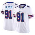 Ncoe B.Bills #91 Ed Oliver Player White Vapor F.U.S.E. Jersey Limited Home Game Stitched Jerseys
