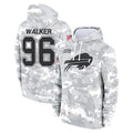 Ncoe B.Bills #96 Deone Walker Player Arctic Camo Salute to Service Hoodies Stitched Jerseys
