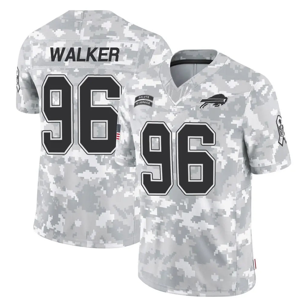 Ncoe B.Bills #96 Deone Walker Player Arctic Camo Salute to Service Limited Game Stitched Jerseys