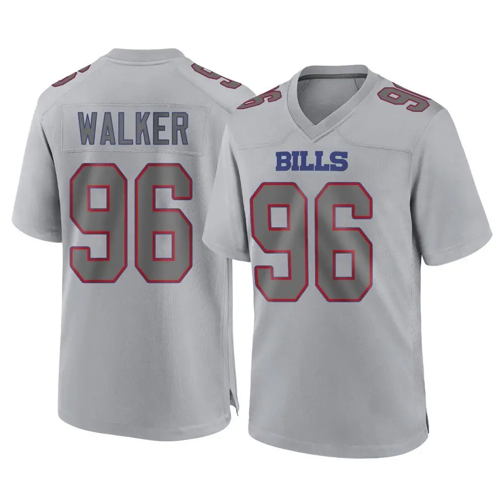 Ncoe B.Bills #96 Deone Walker Player Gray Home Game Stitched Jerseys
