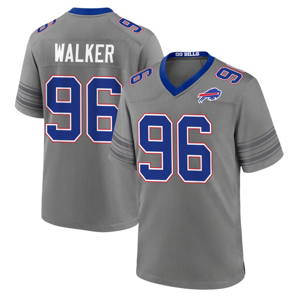 Ncoe B.Bills #96 Deone Walker Player Gray Nickel City Home Game Stitched Jerseys