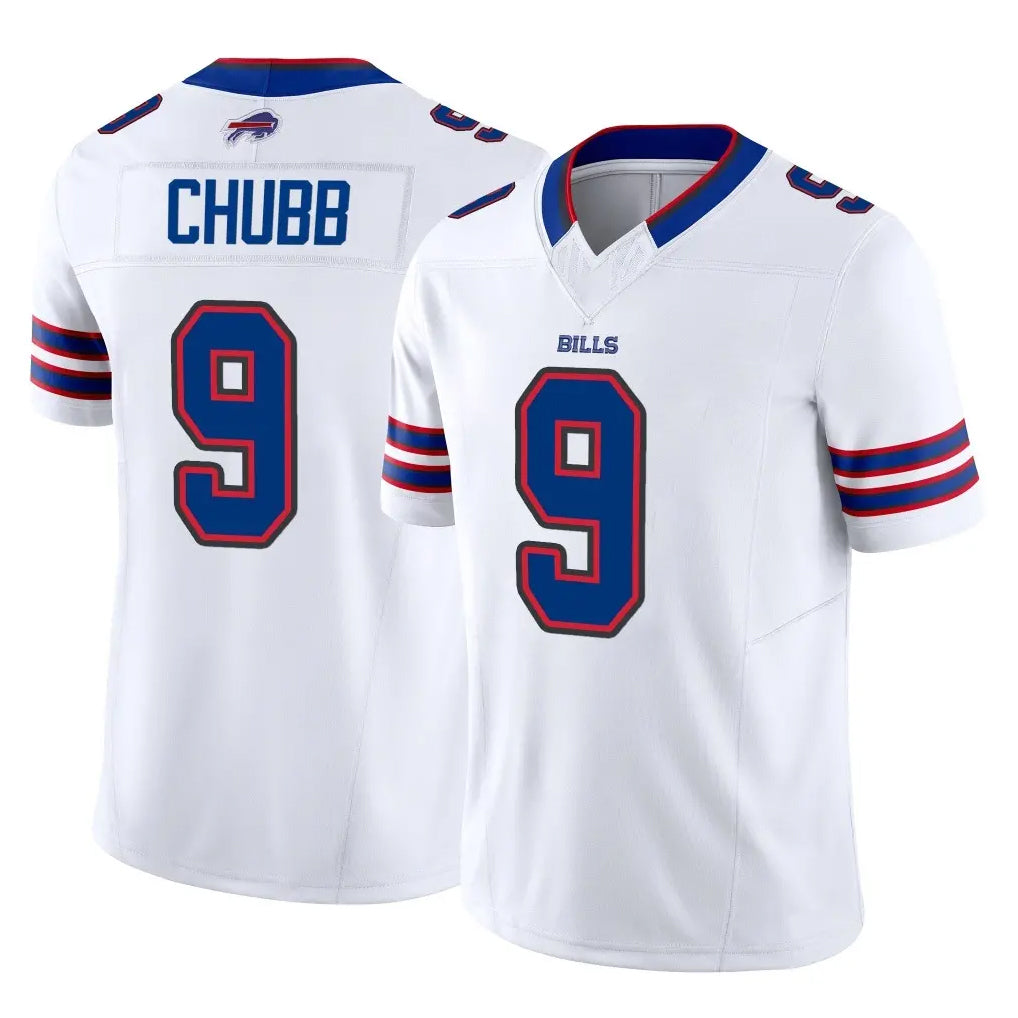 Ncoe B.Bills #9 Bradley Chubb Player White Vapor F.U.S.E. Jersey Limited Home Game Stitched Jerseys