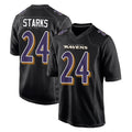 Ncoe B.Ravens #24 Malaki Starks Player Black Carbon Fashion Home Game Stitched Jerseys