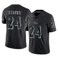 Ncoe B.Ravens #24 Malaki Starks Player Black REFLECTIVE Limited Stitched Jerseys