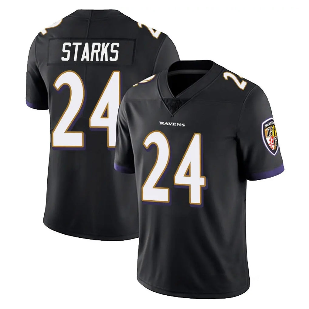 Ncoe B.Ravens #24 Malaki Starks Player Black Vapor Untouchable Limited Home Game Stitched Jerseys