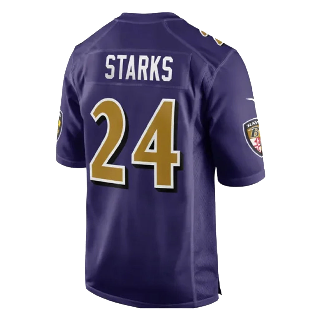 Ncoe B.Ravens #24 Malaki Starks Player Purple Color Rush Game Home Stitched Jerseys