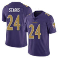Ncoe B.Ravens #24 Malaki Starks Player Purple Color Rush Vapor Untouchable Limited Home Game Stitched Jerseys