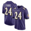 Ncoe B.Ravens #24 Malaki Starks Player Purple Home Game Stitched Jerseys