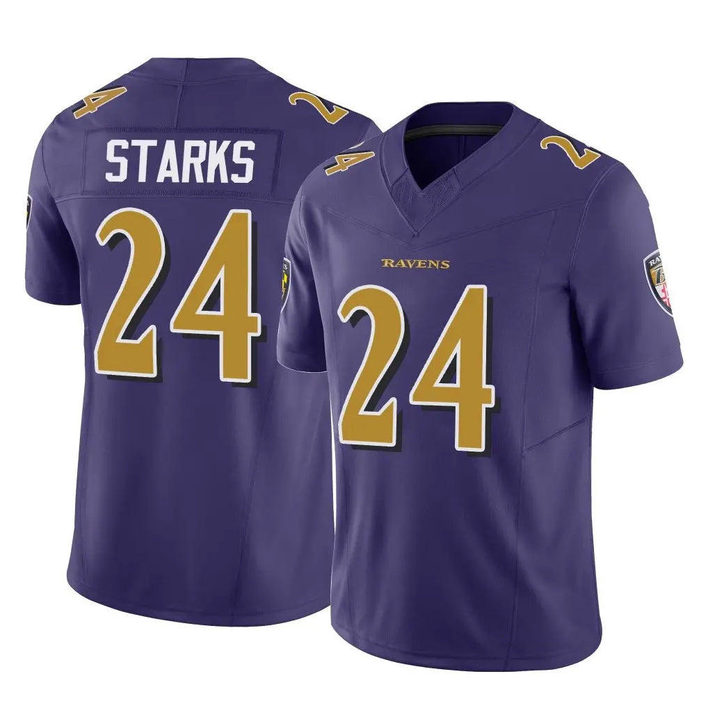 Ncoe B.Ravens #24 Malaki Starks Player Purple Vapor F.U.S.E. Limited Stitched Jerseys