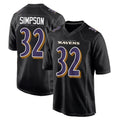 Ncoe B.Ravens #32 Trenton Simpson Player Black Carbon Fashion Home Game Stitched Jerseys