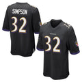 Ncoe B.Ravens #32 Trenton Simpson Player Black Home Game Stitched Jerseys