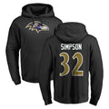 Ncoe B.Ravens #32 Trenton Simpson Player Black Pullover Hoodie Stitched Jerseys