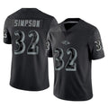 Ncoe B.Ravens #32 Trenton Simpson Player Black REFLECTIVE Limited Stitched Jerseys