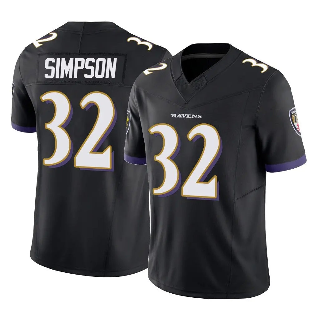 Ncoe B.Ravens #32 Trenton Simpson Player Black Vapor F.U.S.E. Limited Stitched Jerseys
