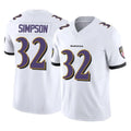 Ncoe B.Ravens #32 Trenton Simpson Player White Vapor F.U.S.E. Limited Home Game Stitched Jerseys