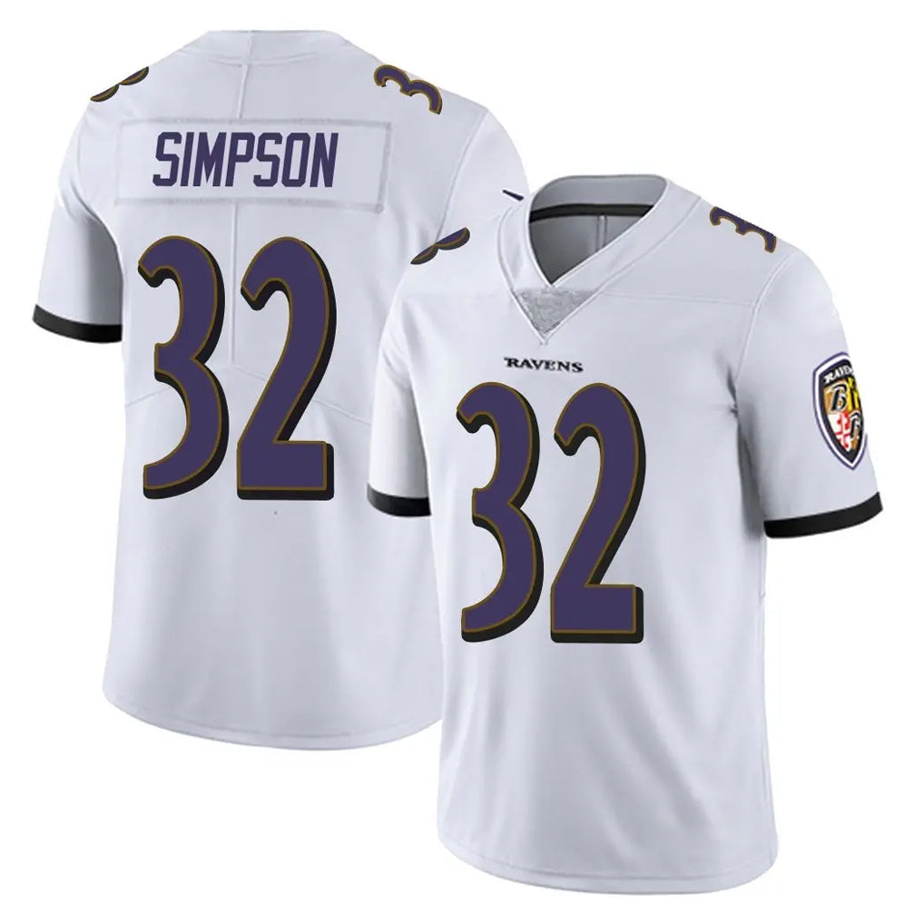 Ncoe B.Ravens #32 Trenton Simpson Player White Vapor F.U.S.E. Limited Stitched Jerseys
