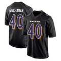 Ncoe B.Ravens #40 Teddye Buchanan Player Black Carbon Fashion Home Game Stitched Jerseys