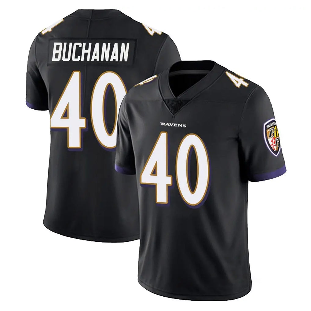 Ncoe B.Ravens #40 Teddye Buchanan Player Black Vapor Untouchable Limited Home Game Stitched Jerseys