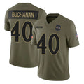 Ncoe B.Ravens #40 Teddye Buchanan Player Olive Salute To Service Limited Home Game Stitched Jerseys