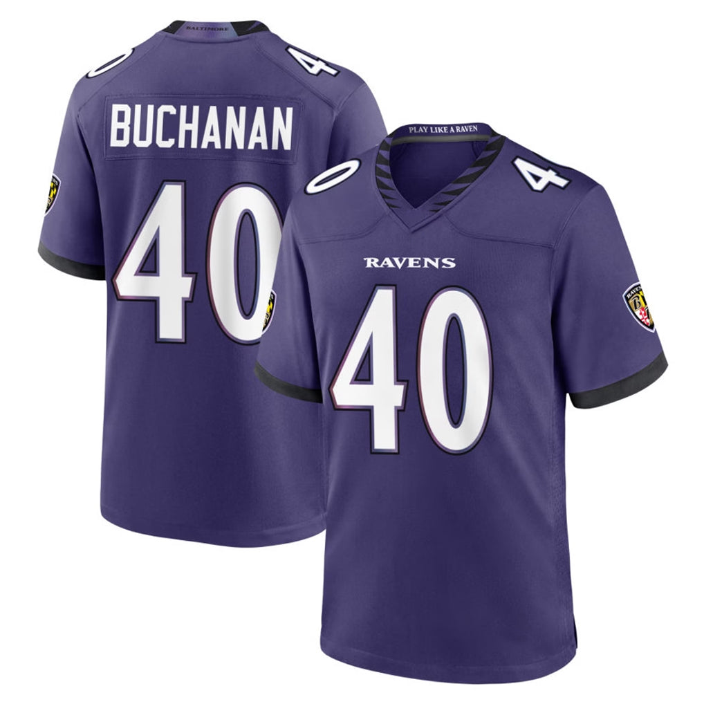 Ncoe B.Ravens #40 Teddye Buchanan Player Purple Limited Home Game Stitched Jerseys