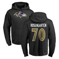 Ncoe B.Ravens #70 Roger Rosengarten Player Black Pullover Hoodie Stitched Jerseys