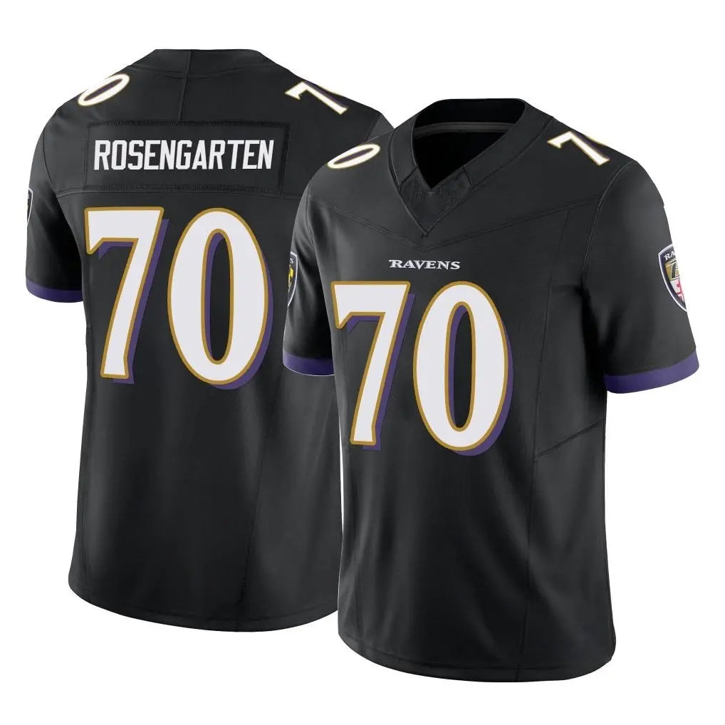 Ncoe B.Ravens #70 Roger Rosengarten Player Black Vapor F.U.S.E. Limited Stitched Jerseys