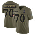 Ncoe B.Ravens #70 Roger Rosengarten Player Olive Salute To Service Stitched Jerseys
