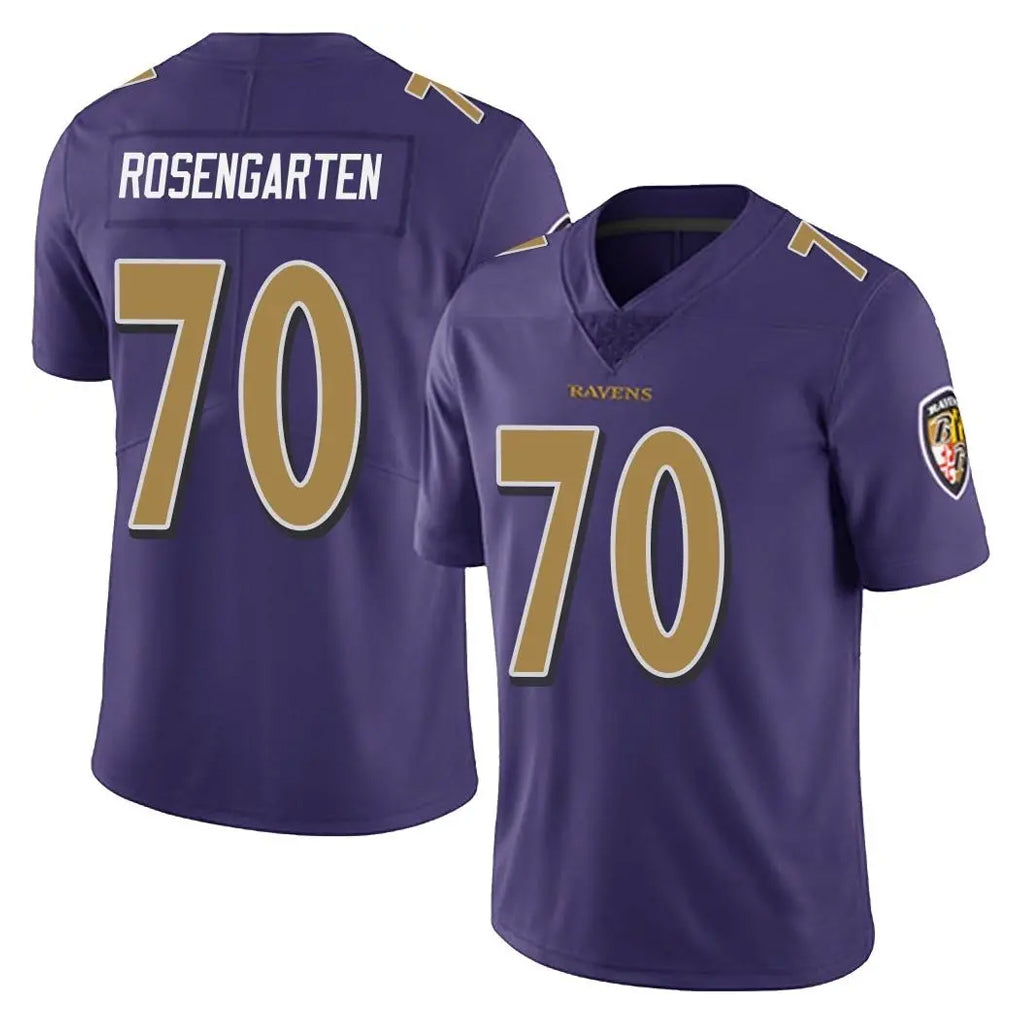 Ncoe B.Ravens #70 Roger Rosengarten Player Purple Color Rush Vapor Untouchable Limited Home Game Stitched Jerseys