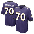 Ncoe B.Ravens #70 Roger Rosengarten Player Purple Home Game Stitched Jerseys
