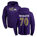 Ncoe B.Ravens #70 Roger Rosengarten Player Purple Salute to Service Pullover Hoodie Stitched Jerseys