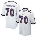 Ncoe B.Ravens #70 Roger Rosengarten Player White Alternate Home Game Stitched Jerseys