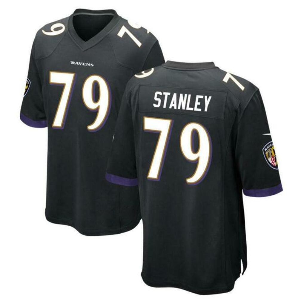 Ncoe B.Ravens #79 Ronnie Stanley Player Black Alternate Home Game Stitched Jerseys