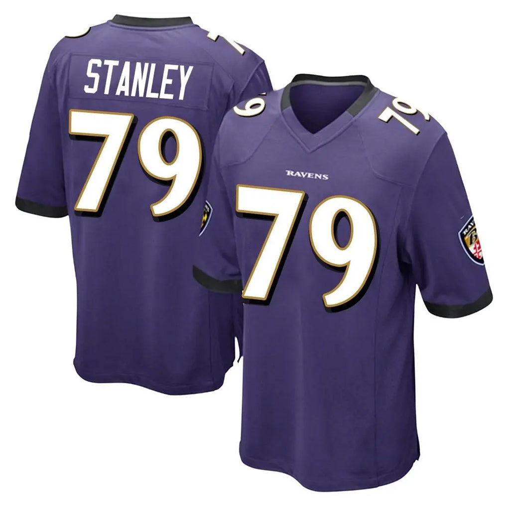 Ncoe B.Ravens #79 Ronnie Stanley Player Purple Color Rush Home Game Stitched Jerseys