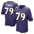 Ncoe B.Ravens #79 Ronnie Stanley Player Purple Color Rush Home Game Stitched Jerseys
