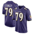 Ncoe B.Ravens #79 Ronnie Stanley Player Purple Game Home Stitched Jerseys