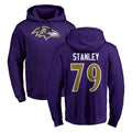 Ncoe B.Ravens #79 Ronnie Stanley Player Purple Salute to Service Pullover Hoodie Stitched Jerseys