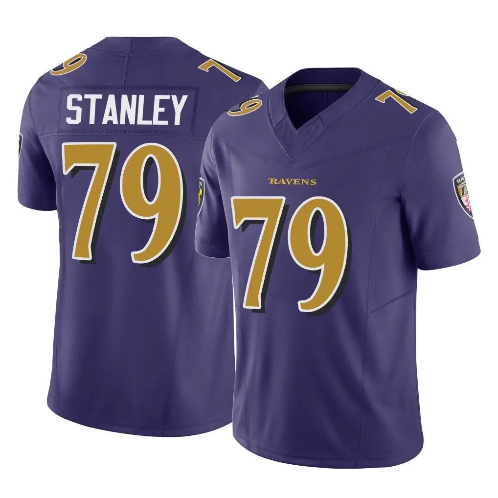 Ncoe B.Ravens #79 Ronnie Stanley Player Purple Vapor F.U.S.E. Limited Stitched Jerseys