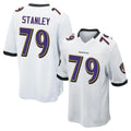 Ncoe B.Ravens #79 Ronnie Stanley Player White Alternate Home Game Stitched Jerseys