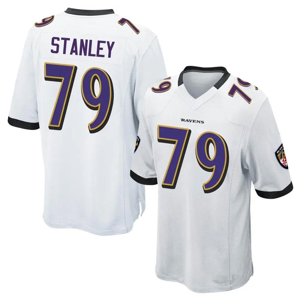 Ncoe B.Ravens #79 Ronnie Stanley Player White Alternate Home Game Stitched Jerseys